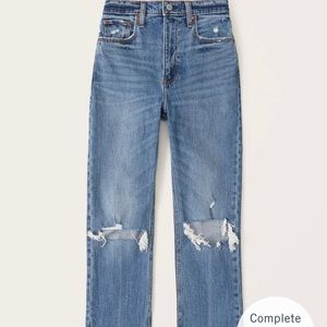 Abercrombie Ultra High Rise Ankle Straight Curve Love Jeans